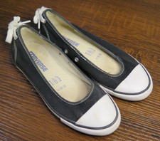 Converse ballet pump plimsol navy UK3.5 / EU36 good condition, bow lace detail