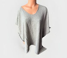 Womens Taupe Cashmere Poncho