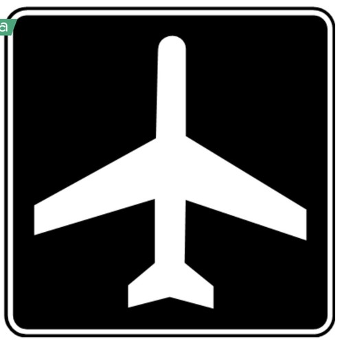 Airplane sign vinyl decal - sign,