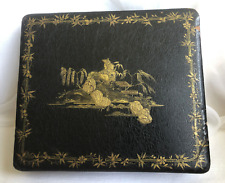 Antique Chinese Export Games Box Lacquer Early 20th Century - No MOP Counters