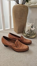 Vintage Barker Of Earls Barton Brown Leather Shoes Size UK 6-7  (85)