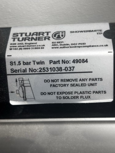 Stuart turner shower mate 5 - mate, 1.5
