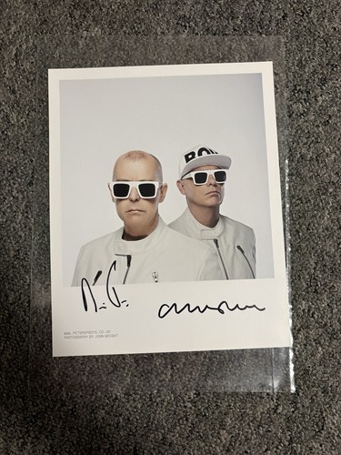 Pet shop boys signed photo - shop,
