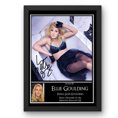 Ellie goulding signed - goulding, framed