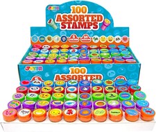 100 Pcs Assorted Stamps for