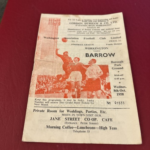 Workington barrow 1958 - workington, 1958/59