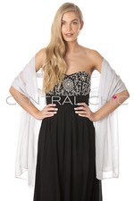 Central Chic Silky Chiffon Pashmina Wrap Stole Shawl Weddings Bridal Bridesmaids