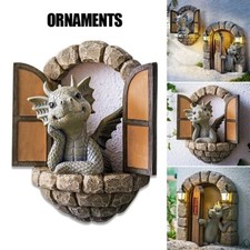 Garden Reading Dragon Resin