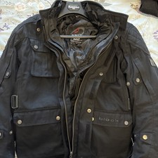 Black Bowland CE Class AA Wax Motorcycle Jacket For Bike Riding