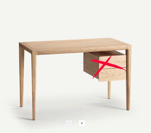 Nizou desk oak and - desk,