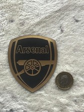 EPL Premier League Arsenal Black Silicon Iron On Patch Badge 70 x 60mm
