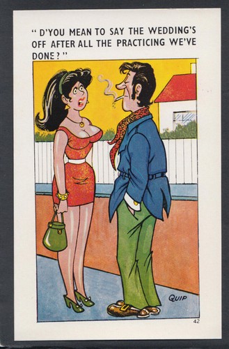 Comic postcard risque rude - postcard:,