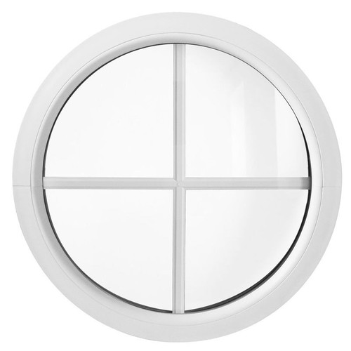 Round window fixed white - fixed, upvc