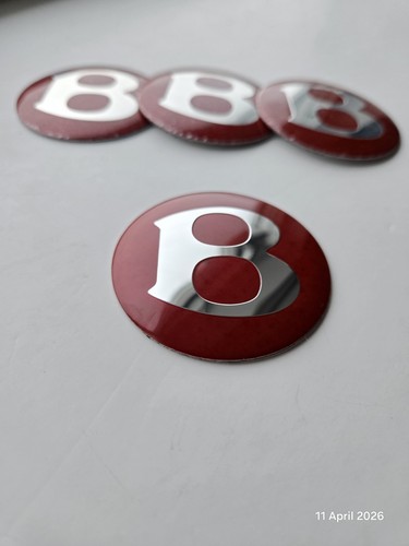 4pcs red 56mm bentley - logo, car