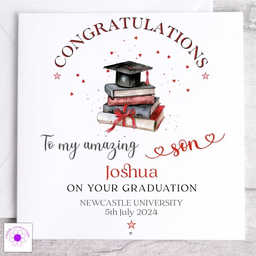 Personalised graduation card - graduation,