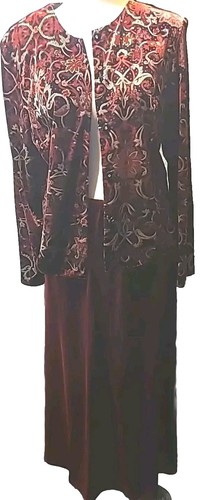 Vtg velvet paisley skirt - vtg, set