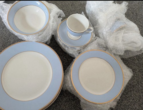 Doulton blue and white dinner - and,