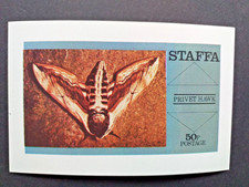 GB Local Stamps;  STAFFA, 50p   Privet Hawk Moth   1974