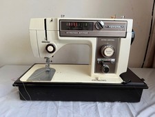 Untested Toyota 555 Semi Zigzag Sewing Machine with Spares and Case no pedal 