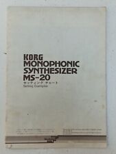 Korg MS-20  Analogue Synthesizer setting samples book