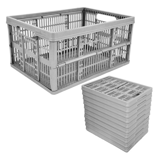 Plastic folding storage crate - folding,