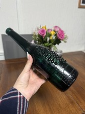 Vintage green glass wine