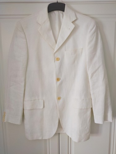 Three button linen berry - button, &