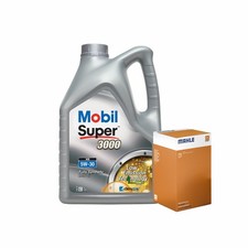 Engine Oil 5W30 5L Mobil Super 3000 XE - Mahle Knecht Oil Filter Service Kit