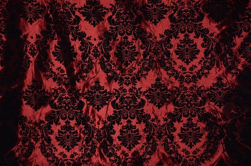 Taffeta damask velvet flocked - taffeta,
