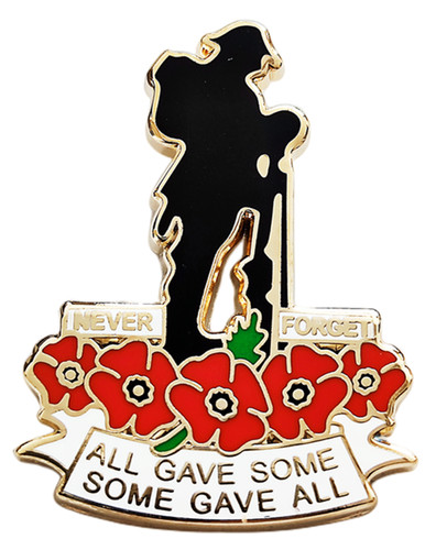 Purple poppy enamel - purple, pin