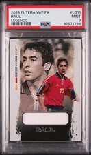 Futera Football FX - Raul 04/08 Match Worn Patch Relic Spain Real Madrid - PSA 9