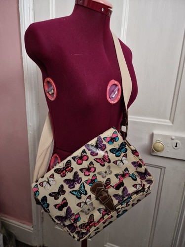 Butterfly print canvas satchel - print,