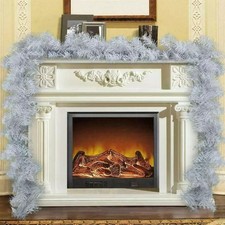 9FT 270CM Bushy White Christmas Garland Indoor Outdoor **2 FOR £12 DELIVERED**