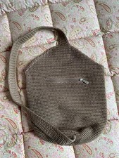 The Sak Taupe One-shoulder  Crocheted Rucksack/bag