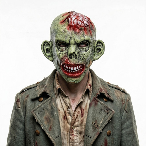 Halloween zombie mask mardi - 3d,