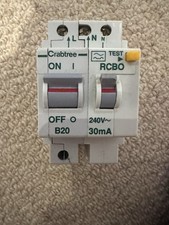 Crabtree Polestar B20 RCBO 20A