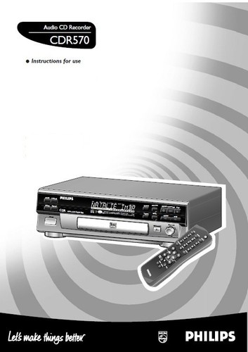 Philips cdr570 audio - cdr570, player