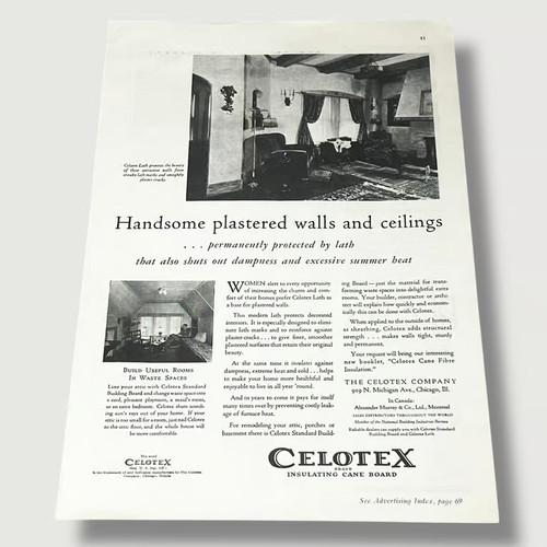 1930 celotex insulating - celotex, cane