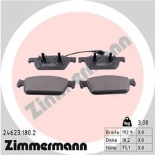 Brake pads 24623.180.2 ZIMMERMANN for VW MULTIVAN Mk V TRANSPORTER Mk V Van