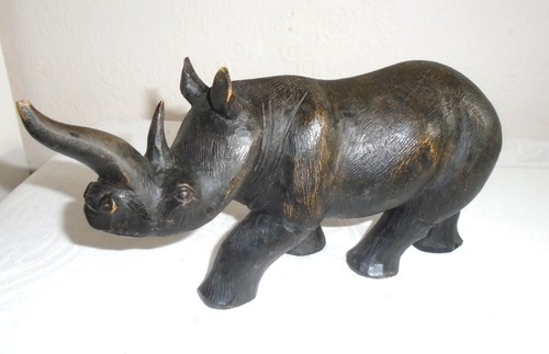 Vintage carved wooden african - wooden,