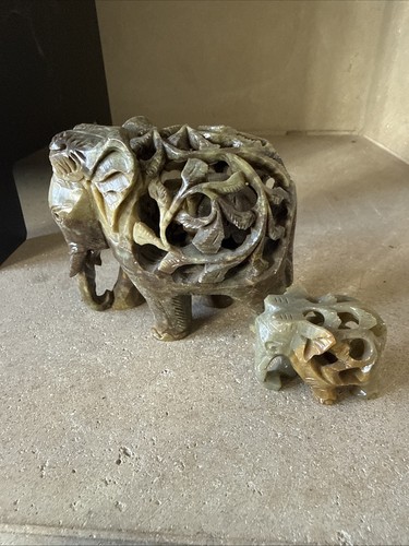 Jade elephants intricate - elephants,