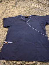 dickies navy nurse scrub top