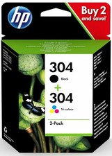 Genuine HP 304 / 304XL Black/Colour Ink Cartridges For HP DeskJet 2620 2632 Lot