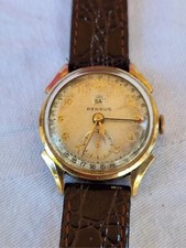 Benrus Watch Hand Winding Eta 900 Day-date Pointer Gold Plated