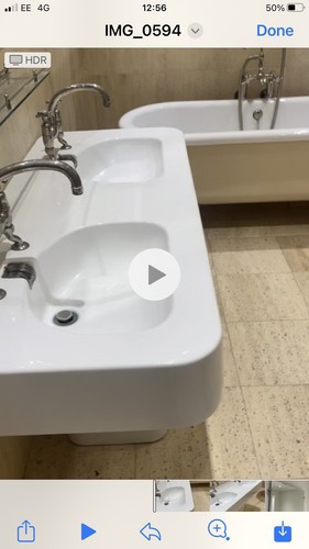 1950 double french sink made - s,