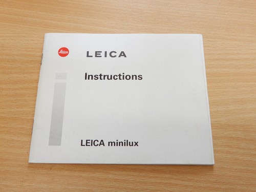 Leica minilux instruction - leica,