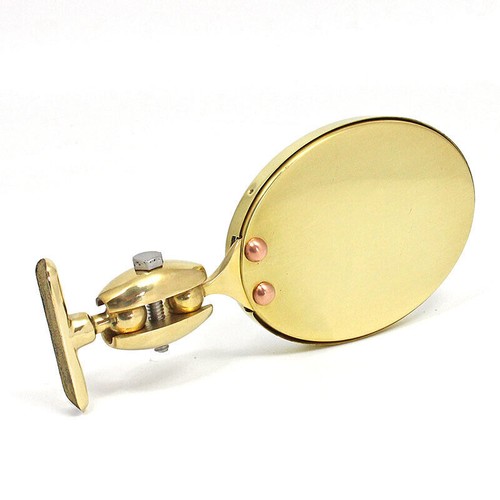 Vintage polished brass - brass, oval