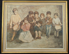 DAVID HILL LARGE OIL PAINTING