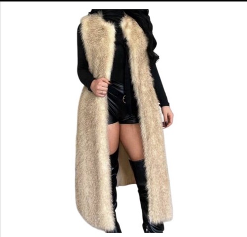 Womens long faux - faux, fur