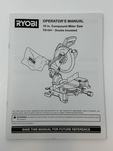 Operator manual ryobi 10 - operator's,